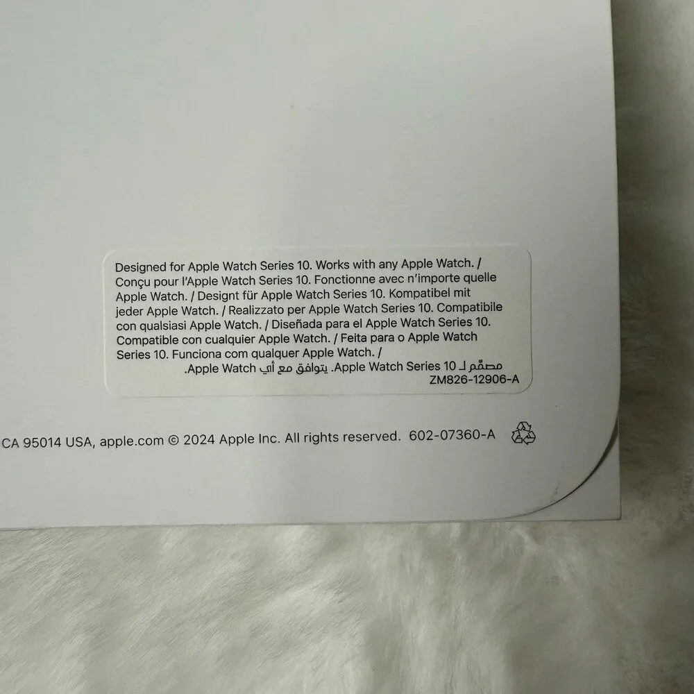 NEW Genuine OEM Apple Smartwatch Silicone Light Blush Sport Band 42mm Small Med